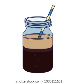 Coffee cold drink mason jar