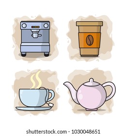 Coffee collection cartoons