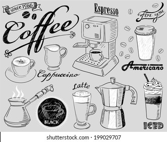 coffee collection illustration