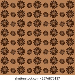 Coffee color beautiful flower pattern design vector 