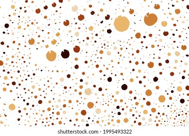 Coffee Color Grain Texture Isolated on White Background. Chocolate Shades Confetti. Brown Particles. Digitally Generated Image. Vector Illustration, EPS 10.