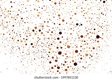 Coffee Color Grain Texture Isolated on White Background. Chocolate Shades Confetti. Brown Particles. Digitally Generated Image. Vector Illustration, EPS 10.