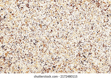 Coffee Color Grain Texture Isolated on White Background. Chocolate Shades Confetti. Brown Particles. Digitally Generated Image. Vector Illustration, EPS 10.