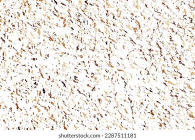Coffee Color Grain Texture Isolated on White Background. Chocolate Shades Confetti. Brown Particles. Digitally Generated Image. Vector Illustration, EPS 10.