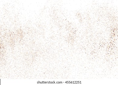 Coffee Color Grain Texture  Isolated On White Background. Chocolate Shades. Brown Particles. Vector Illustration,eps 10.