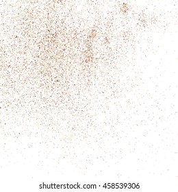 Coffee color grain texture  isolated on white background. Chocolate shades. Brown particles. Vector illustration,eps 10.