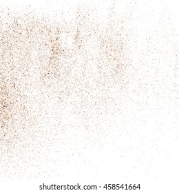 Coffee color grain texture  isolated on white background. Chocolate shades. Brown particles. Vector illustration,eps 10.