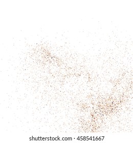 Coffee color grain texture  isolated on white background. Chocolate shades. Brown particles. Vector illustration,eps 10.