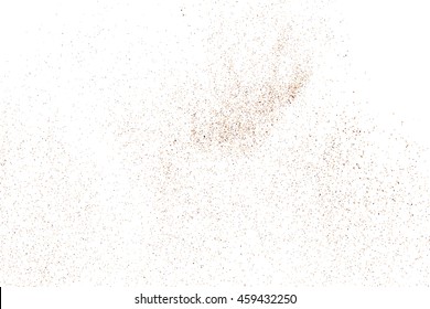 Coffee color grain texture  isolated on white background. Chocolate shades. Brown particles. Vector illustration,eps 10.