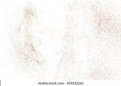Coffee color grain texture  isolated on white background. Chocolate shades. Brown particles. Vector illustration,eps 10.