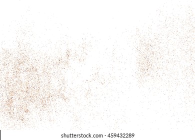 Coffee color grain texture  isolated on white background. Chocolate shades. Brown particles. Vector illustration,eps 10.