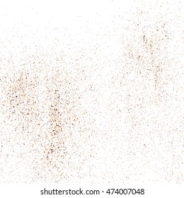 Coffee color grain texture  isolated on white background. Chocolate shades. Brown particles. Vector illustration,eps 10.