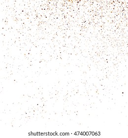 Coffee color grain texture  isolated on white background. Chocolate shades. Brown particles. Vector illustration,eps 10.