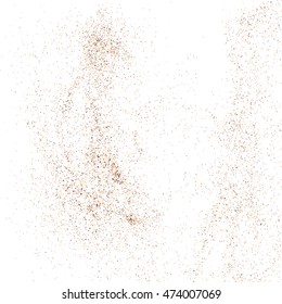Coffee color grain texture  isolated on white background. Chocolate shades. Brown particles. Vector illustration,eps 10.