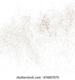 Coffee color grain texture  isolated on white background. Chocolate shades. Brown particles. Vector illustration,eps 10.
