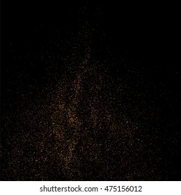 Coffee color grain texture  isolated on black background. Chocolate shades. Brown particles. Vector illustration,eps 10.