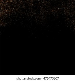 Coffee color grain texture  isolated on black background. Chocolate shades. Brown particles. Vector illustration,eps 10.