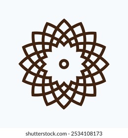 Coffee Color Mandala Symbols Design