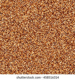 Coffee color mosaic texture. Chocolate shades. Brown particles. Vector illustration,eps 10.