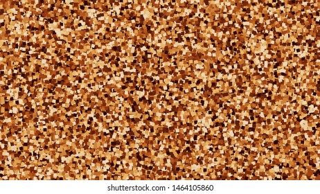 Coffee Color Texture. Chocolate Shades Confetti. Brown Particles Background. Digitally Generated Image. Vector Illustration, EPS 10.
