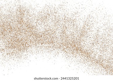 Textura de color café aislado sobre fondo blanco. Patrón marrón. Confeti en tonos chocolate. Fondo abstracto de arena. Ilustración vectorial, EPS 10.