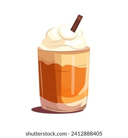 Coffee of colorful set. The creamy goodness of cappuccino with this imaginative cartoon illustration is a whimsical journey into the heart of coffee culture. Vector illustration.