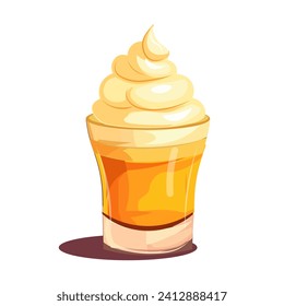 Coffee of colorful set. This charming cappuccino illustration with cartoon design adds a playful touch to your coffee time. Vector illustration.