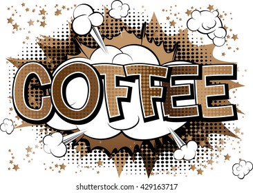 Coffee - Comic book style word