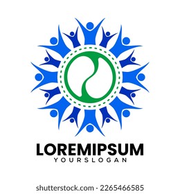 coffee community logo design vector