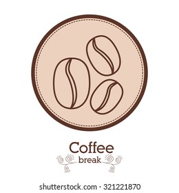 Coffee concept about coffee bean design, vector illustration eps 10