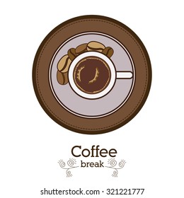 Coffee concept about coffee cup design, vector illustration eps 10