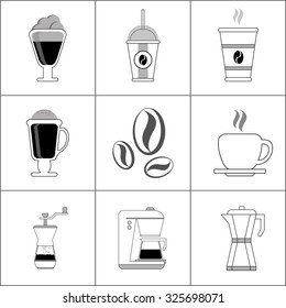 Coffee  concept with decoration icons design, vector illustration 10 eps graphic.