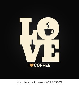 coffee concept label background