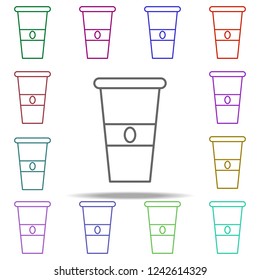 coffee concept line icon. Elements of fast food in multi color style icons. Simple icon for websites, web design, mobile app, info graphics