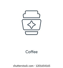 Coffee concept line icon. Linear Coffee concept outline symbol design. This simple element illustration can be used for web and mobile UI/UX.