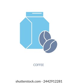 coffee concept line icon. Simple element illustration. coffee concept outline symbol design.