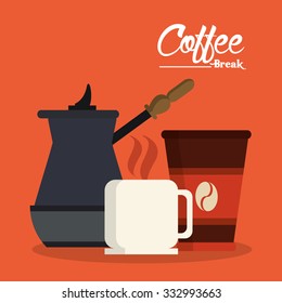 Coffee concept with coffee mug design, vector illustration 10 eps graphic.