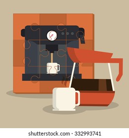 Coffee concept with coffee mug design, vector illustration 10 eps graphic.