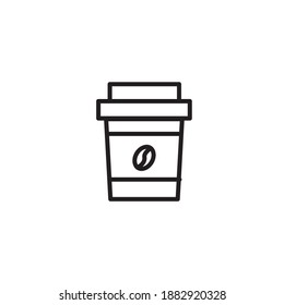 Coffee container cup icon. Icon design for cafes and restaurants. Vector