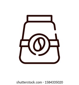 coffee container product market line design vector illustration