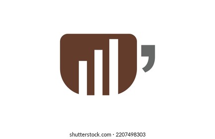 coffee conversation data logo vector