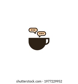 coffee and conversation vector illustration