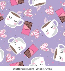 coffee cookies chocolate candy cute cup