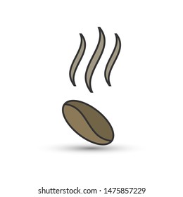 Coffee corn icon in flat style. Vector coffee symbol for your web site design, logo, app, UI.