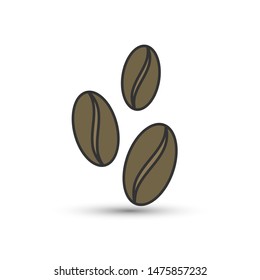 Coffee corn icon in flat style. Vector coffee symbol for your web site design, logo, app, UI.