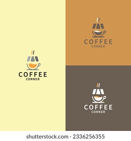Coffee corner logo Design with modern and vintage concept