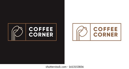 Coffee Corner Logo design for coffee shop : modern vintage style