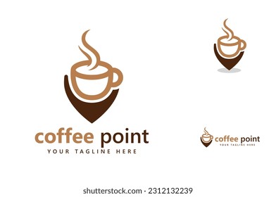 Coffee corner logo, coffee point logo design with modern and vintage concept