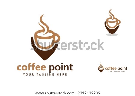 Coffee corner logo, coffee point logo design with modern and vintage concept