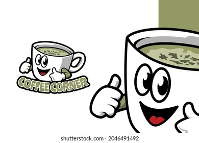 Coffee Corner - Mascot Logo Template